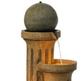 thumbnail image 5 of Sphere Jugs and Columns 50" High Large Rustic Indoor Outdoor Decor Faux Stone Floor Fountain with Light LED, 5 of 10