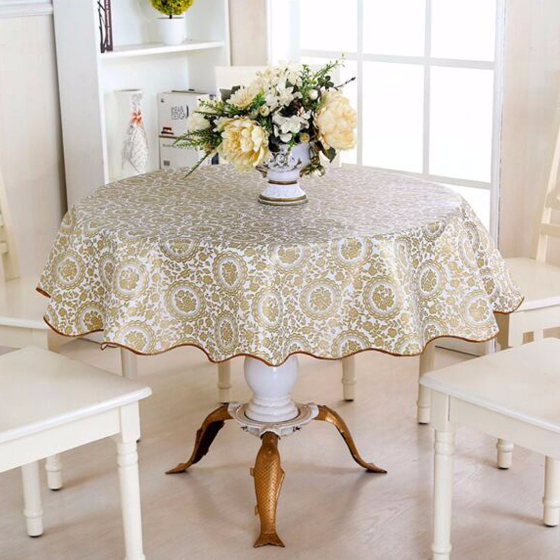 60'' Round Home Picnic Waterproof Oil-proof Tablecloth Table Cloth