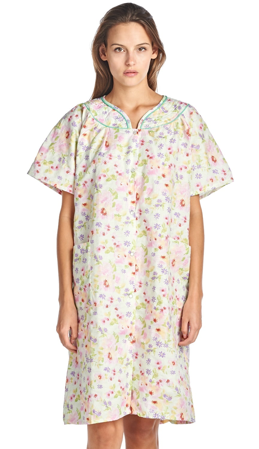 Casual Nights Casual Nights Women's Floral Woven SnapFront Lounger