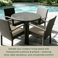 thumbnail image 3 of Textured Solid Birch Tan Premium Dining Seat Cushion (2-Pack), 3 of 8