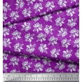 thumbnail image 3 of Soimoi Purple Cotton Duck Fabric Artistic Leaf & Floral Fabric Prints By Yard 42 Inch Wide, 3 of 3