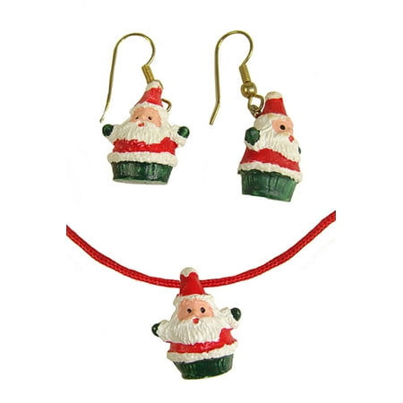 Club Pack of 288 Jolly Santa Claus Christmas Necklace And Earring Sets