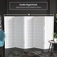 thumbnail image 5 of Red Lantern 4 ft. Short Window Pane Shoji Screen - White - 5 Panels, 5 of 7