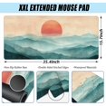 thumbnail image 4 of XXL Mouse Pad, Abstract Watercolor Mountains and Moon Large Desk Mat for Desktop, Extended Large Gaming Mouse Pad Mouse Mat with Non-Slip Rubber Base Stitched Edge for Home Office 35.4"X15.7", 4 of 6