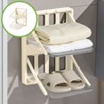 thumbnail image 2 of Sentmoon Adjustable Shelving Unit Folding Shoe Rack Multi Layer No Punching Required Space Saving Shoe Organizer Cabinet for Entryway Kitchen Bathroom Closet Final Markdowns & Closeout Offers, 2 of 7