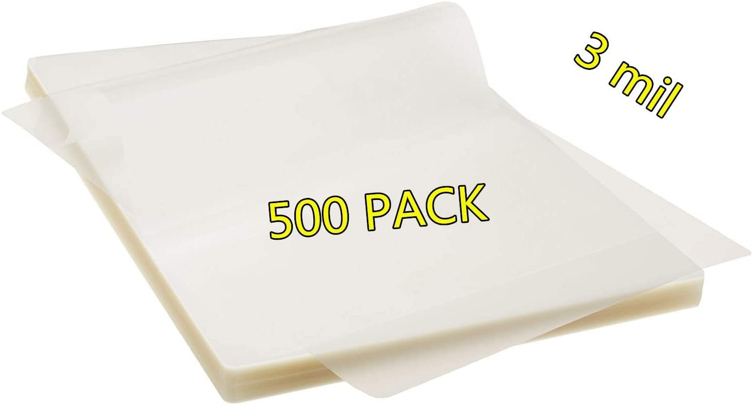 50 ID Badge 5 Mil Laminating Pouches Laminator Sheets With Slot 2.56 x 3.75 