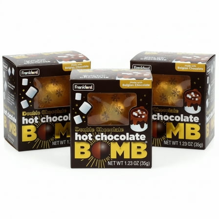 Frankford Hot Chocolate Bomb, Double Chocolate, 1.23 oz (Pack of 3)