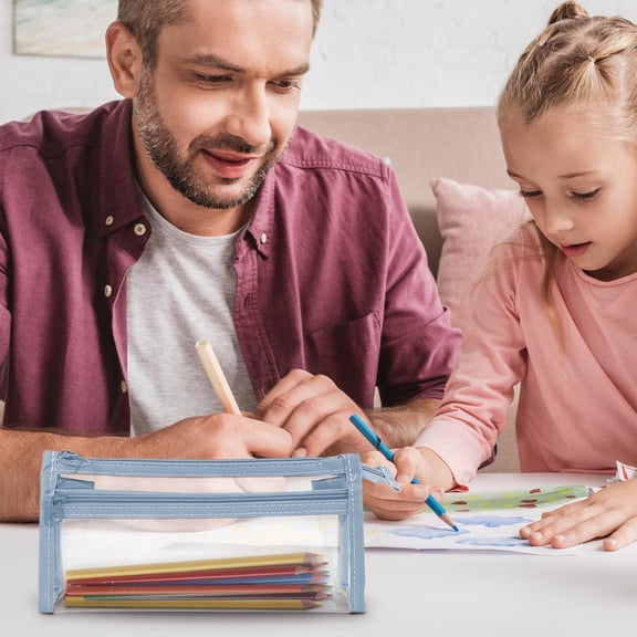 BZPIZ Pencil Box for G-irls Under 5 Back to S-chool Pencil Bag Travel Simple Stationery Pen Bag Pen Pouch Wide Opening for K-ids