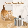 thumbnail image 3 of Oneisall 3L/101oz 304 Acero Inoxidable Cat Water Fountain, Dispensador Automático de Agua para Gatos CW-03, Plateado, 3 of 8