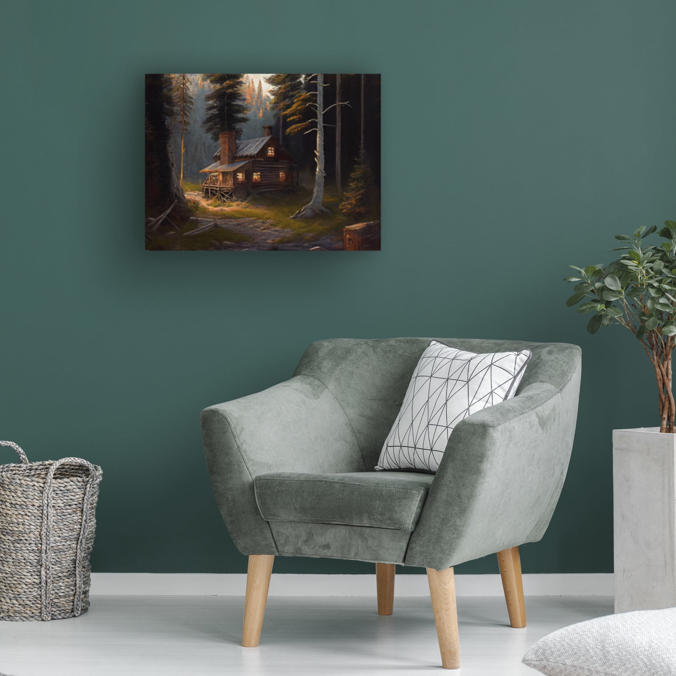 Canvas Wall Art - Sasha 'Cabin V' Wall Art for Living Room, Bedroom, or Office Décor by Trademark Fine Art - 24 x 18 Inches