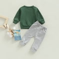 thumbnail image 5 of WIBACKER 2PCS Cute Bull Sweatshirt Outfits for 0-3T Baby Boys Long Sleeve Shirt Pants Fall Clothes Set, 5 of 6