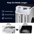 thumbnail image 5 of SIMZLIFE Countertop Nugget Ice Maker, 35 Lbs/24H Soft Chewable Pellet Ice, Ready in 7 Minutes, Self-Cleaning Ice Machine, Stainless Steel, 5 of 10