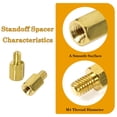 thumbnail image 4 of 10 Pcs M3 6+4mm Hex Standoff Spacer Male to Female Brass Threaded Standoff Spacer Hexagonal Spacers & Standoffs for PC PCB Motherboard, 4 of 8