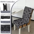 thumbnail image 6 of TSOVTHRID Bat Cobweb Black Gray Print Quilted Dining Chair Seat Covers Stretchable Soft Chair Cushion Cover Removable Universal Seat Slipcovers with Elastic Band, Set of 4, 6 of 7