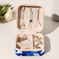 thumbnail image 6 of Flag of Israel Travel Portable Square Jewelry Display Case: Storage Solution for Rings, Earrings, Necklaces, Bracelets, and More! Ideal for Girls and Women: Jewelry Stand, Display, and Box in One, 6 of 6