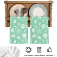 thumbnail image 5 of Green Starfish Coastal Kitchen Towels Set of 1, Shell Conch Coral Nautical Summer Absorbent Dish Towels for Kitchen, Microfiber Hand Towel, Quick Drying Tea Towel for Cleaning Decorative Dishcloths, 5 of 7