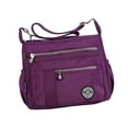 thumbnail image 1 of Nylon Handbag Casual Tote Bag Adjustable Strap Womens Shoulder Bag Pouch Violets, 1 of 9
