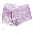 thumbnail image 3 of Women's Intimates New Women Lace Lingerie Plus Size Underwear Open Crotch Bowknot Underwear,Purple Women's Intimates XL, 3 of 9
