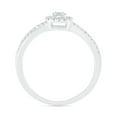 thumbnail image 3 of DGOLD Sterling Silver Round White Diamond Delicate Promise Ring for Women (1/6 cttw), 3 of 4