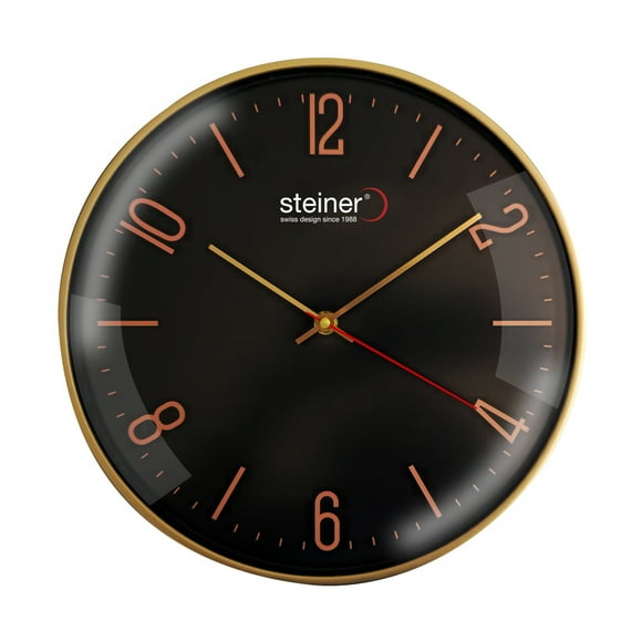 Reloj De Pared Análogo Abombado Bisel Delgado Steiner Ø 30cm