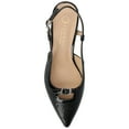 thumbnail image 4 of Journee Womens Padma Medium and Wide Width Sling Back Pointed Toe Kitten Heel Pumps, 4 of 9