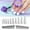 Natural, variant on Dengjunhu 500Pcs/Box Nail Tips Clear U Shape Square False Square French Design Fake Nail Half Cover Acrylic Nails for Home DIY Nail Art
