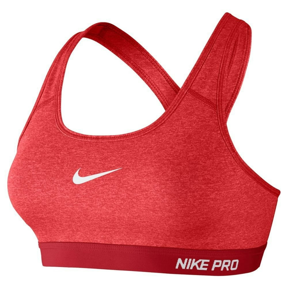 Nike - Nike Women's Pro Classic Padded Sports Training Bra-Heather Red ...