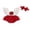 Red, variant on FeMereina Baby Girl Summer Outfits Fly Sleeve Strawberry Romper with Headband