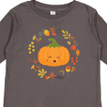 thumbnail image 4 of Inktastic Thanksgiving Wreath Autumn Fall Pumpkin Boys or Girls Long Sleeve Toddler T-Shirt, 4 of 5