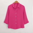 thumbnail image 6 of RMGVDSD Dressy Tops for Women Shirts Casual Short Sleeve Solid Color Blouse Tops For Everyday Wear Comfortable Spring Summer Fall Shirt Comfy Work Clothes, 6 of 8
