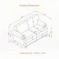 thumbnail image 2 of Modern Grey Polyester 2+3 Seater Sofa with Solid Wood Frame and Nail Decor for Living Room, 2 of 11