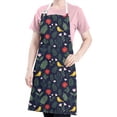 thumbnail image 5 of Pioneer Flower Floral Print Pattern Apron for Women and Men, Cotton Linen Waterproof with Pockets, Adjustable, 33x27 Inch for Kitchen, Gardening, BBQ, Salon, 5 of 6
