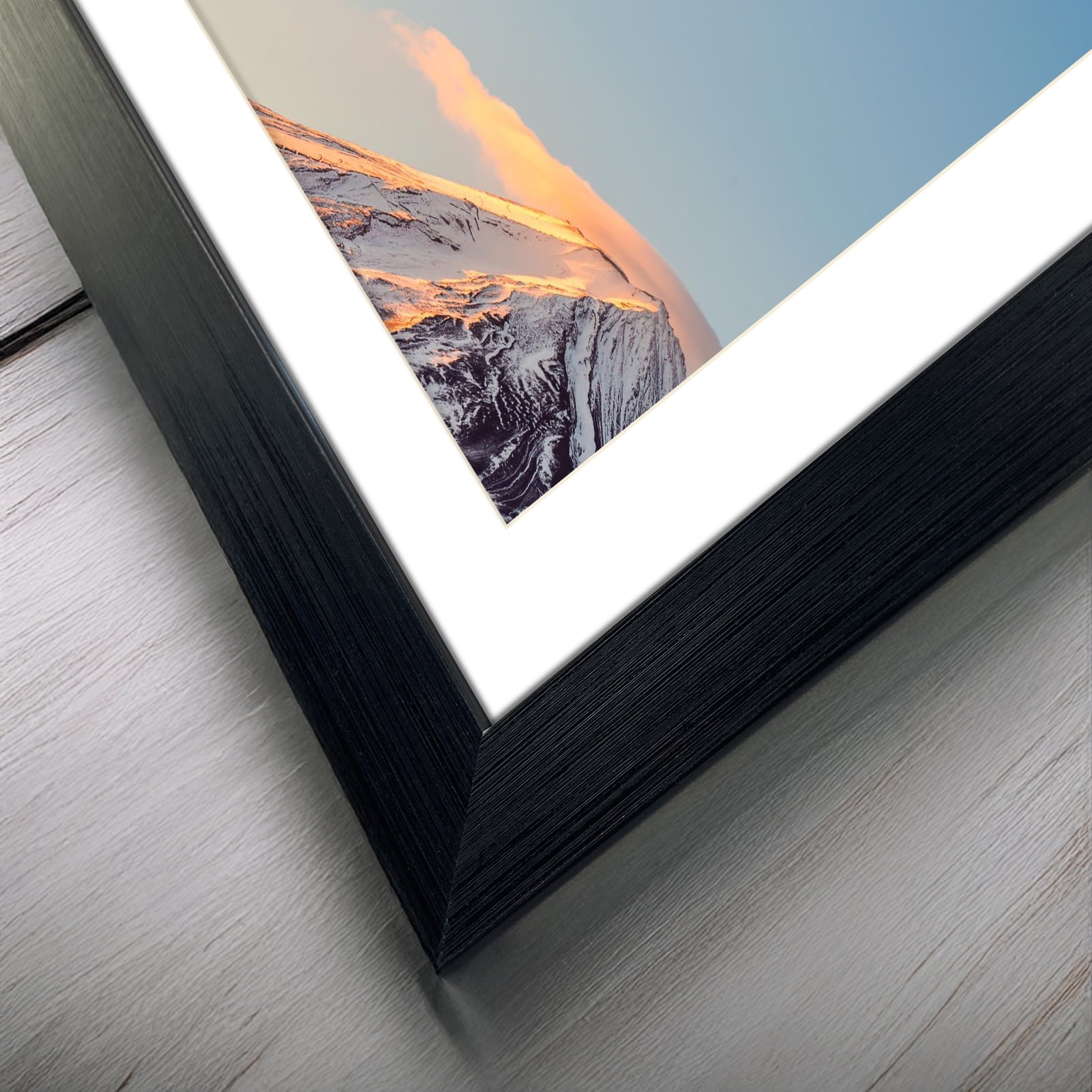 6-Pack 9x11 Black Picture Frames, Matted to 8x10 for Wall or Tabletop Display