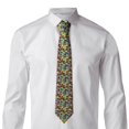 thumbnail image 2 of Naloa Angry Shark Pattern Print Solid Color Tie Formal Necktie for Men，Suitable for business, daily life, work, 2 of 5