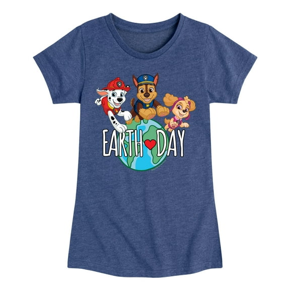 Paw Patrol - Earth Day Globe - Toddler And Youth Girls Short Sleeve Graphic T-Shirt