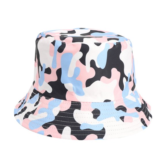 Penkiiy Chapeaux de Pêcheur pour Adultes Hommes et Femmes Motif Camouflage Chapeaux de Pêcheur Réversibles Porter à l'Extérieur Chapeaux de Soleil Écran Solaire des Deux Côtés Rose