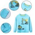 thumbnail image 4 of MXIEZI Toddler Baby Boys Long Sleeve Crewneck Sweatshirts Kids Spring Fall Pullover Cotton Shirt Sweater Tops 1-8T, 4 of 8