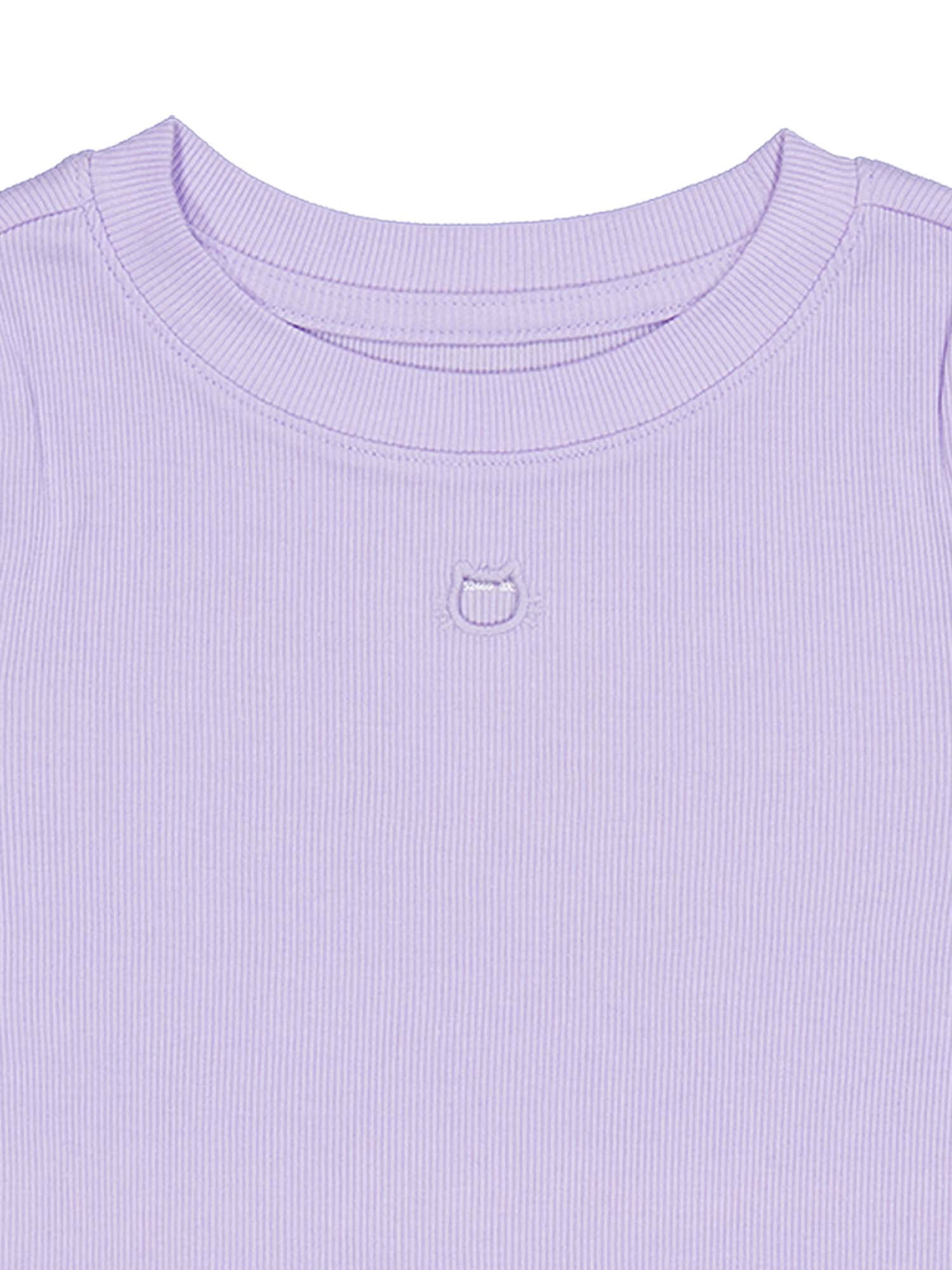 Wonder Nation Girls Cutout Rib Tee, Sizes 4-18 & Plus