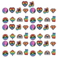 thumbnail image 4 of Juego de 50 Uds de dijes coloridos Ticfox para zapatos PVC, 4 of 14