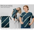 thumbnail image 6 of oneOone Cotton Poplin Twill Teal Blue Fabric Stripe Sewing Craft Projects Fabric Prints By Yard 56 Inch Wide, 6 of 6