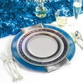 thumbnail image 5 of Smarty White w/ Blue & Silver Royal Plastic Wedding Value Set (60 Guests), 5 of 7