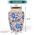 thumbnail image 6 of Sungmor Ceramic Flower Vase, Vintage Ice Cracked Glaze Porcelain Vase, Pretty Home Decor Vase for Flower Arrangement, Fresh Flowers, 10.2 Inch Tall Chinoiserie Pottery Vase, Blue Floral Pattern, 6 of 8