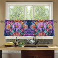 thumbnail image 4 of Yayeee Kitchen Curtains Tier Set of 2 Light Filtering 57"x36" Over Sink Window Panels, Light Purple Flowers, 4 of 7