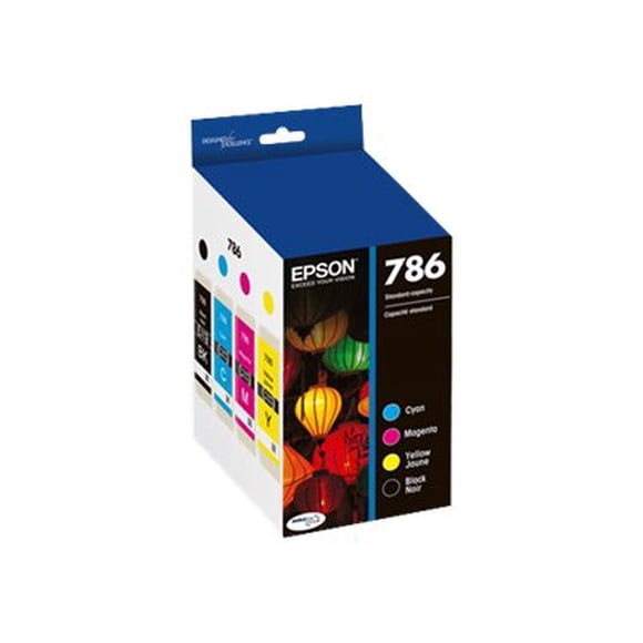 Epson T786120-BCS 786, Black and Colour Ink Cartridges, C/M/Y/K 4-Pack