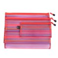 thumbnail image 1 of MasteelfCA 3Pcs Colorful File Pockets Nylon Mesh Zipper File Storage Bags Documents Organizer Pouch, 1 of 7