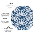 thumbnail image 4 of Coaee Blue Shells Leather coasters set of 4, Non-Slip Washable Cup Coasters for Home, Office, Bar - Octagon, 4 of 9