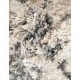 thumbnail image 4 of Unique Loom Hygge Shag Collection Area Rug - Valley (5' Round Gray/Beige), 4 of 7