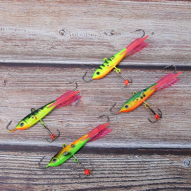 Ice Fishing Jig 4 Pcs 20g Artificial Fishing Lure Bait With Hooks