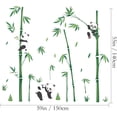thumbnail image 2 of Panda Decor Wall Stickers Bamboo Wall Art Decals, Green Plants Peel and Stick Wall Murals Bamboo Wall Decoration Decals for Baby Kids Bedroom Nursery Living Room Décor, 2 of 10