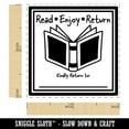 thumbnail image 2 of Read Enjoy Kindly Return Book Loan Self-Inking Rubber Stamp Ink Stamper - Brown Ink - Small 1 Inch, 2 of 7